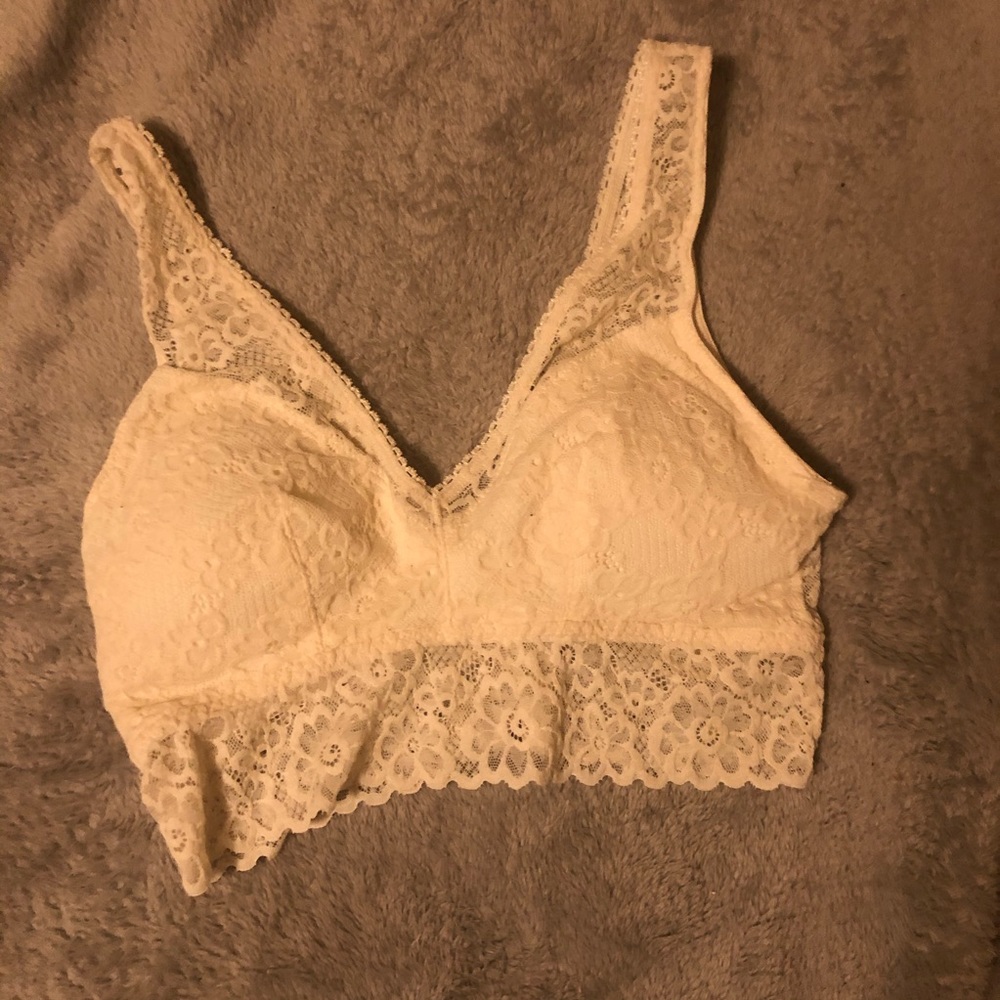 white bralette
